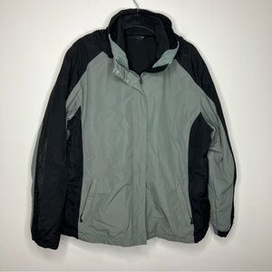 Lands End 3-in-1 coat gray & black size 1X